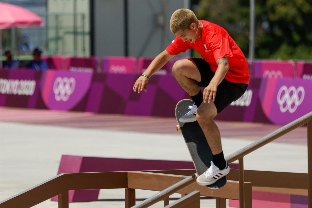 ipdperu's tweet photo. 🇵🇪🇵🇪#AHORA El skateboarder peruano Angelo Caro queda entre los 5 mejores de #Tokio2020. ¡Felicitaciones, Angelo! https://t.co/WJYMQQeH6R