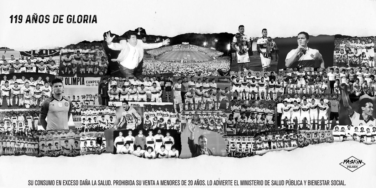 ¡¡119 AÑOS DE GLORIA!! 1️⃣1️⃣9️⃣🏆

<a href="/elClubOlimpia/">Club Olimpia</a> tiene una cantidad inagotable de leyendas que construyeron victoria a victoria una historia llena de títulos situando al Decano entre los grandes equipos del mundo⚪️⚫️⚪️

¡SALUD POR CADA UNO DE ELLOS!🍻