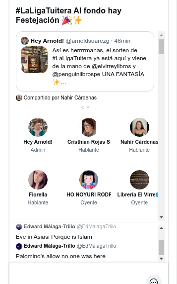 HoyuriRodriguez's tweet photo. @arnoldsuarezg @elvirreylibros @penguinlibrospe #LaLigaTuitera https://t.co/AJww5RA3c6