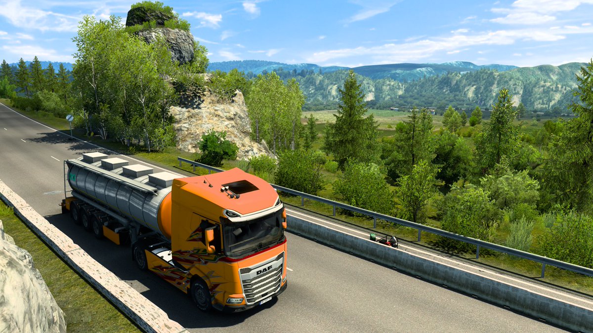 Ferlius3's tweet photo. With the new DAF XG+ we #StartTheFuture servicing the rural areas of the past. #ETS2 https://t.co/CNFRnwSc8L