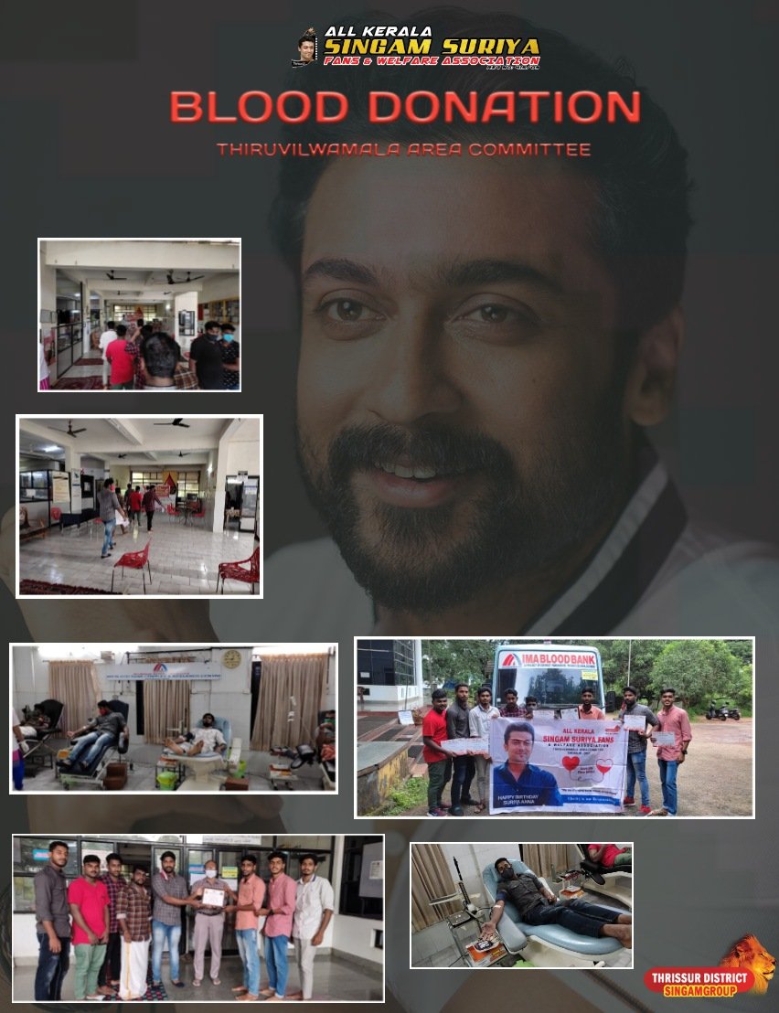 Akhilamohan2000's tweet photo. • Donate Blood Save Life 

#SingamGroup #Thiruvillamala Area Committee Blood Donation Camp Successfully on @Suriya_offl na 46 th Birthday Celebration Day 

@rajsekarpandian @Ravikumartcr

#Donors Are Real Heros 
#EtharkkumThunindhavan
#JaiBhim https://t.co/GfsDcV9th5