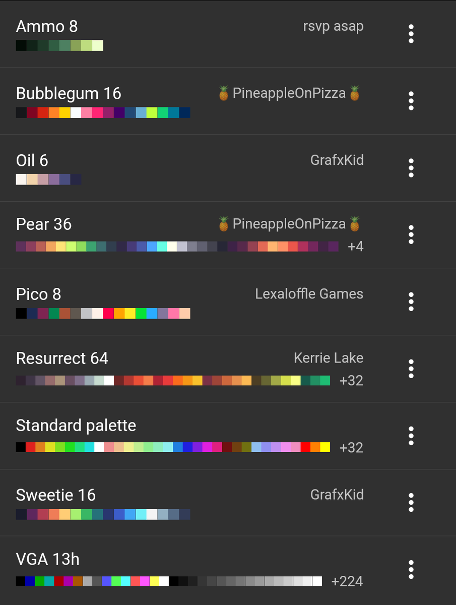 pixelbrush_app's tweet photo. Pixel Brush 1.11.4 is available now!
• New colour picker and palette system
• Preset palettes
• Import/export palettes
• Transparency support
• Pixel perfect option
• Arabic translation
• Mouse support
#pixelart #pixelbrush #appdevelopment #indiedev https://t.co/3J5oUvKl1F