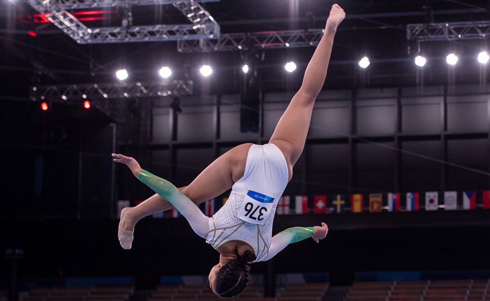 First time Olympians 🤸‍♀️❤️

So proud of Naveen &amp; Caitlin for flying the South African flag high at the world’s biggest stage 🇿🇦

📸 <a href="/AntonGeyser/">antongeysermedia</a> 

#TeamSA
#Olympics
#ArtisticGymnastics 
#Tokyo2020