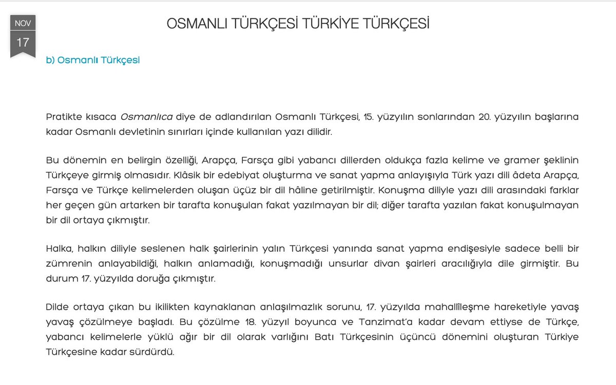 turk aydini millici on twitter e secer turkce ve osmanli turkcesi arasinda nasil bir iliski vardir osmanli turkcesi turkcenin bir doneminin adidir turkceden bagimsiz bir dil degildir kur an arap harfleriyle