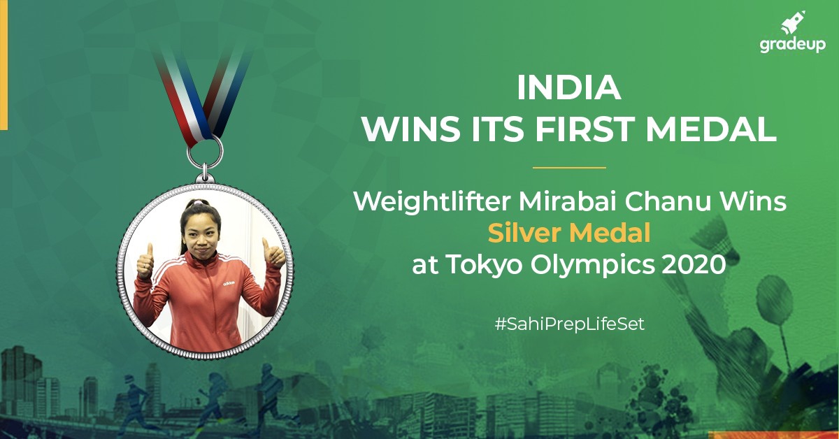 Byjus_ExamPrep's tweet photo. Congratulations to India’s star weightlifter Mirabai Chanu on winning the silver medal in 49kg weight lifting at #TokyoOlympics2020.
#SahiPrepLifeSet #GoGradeup #Weightlifting #India https://t.co/ZF6zQmriHz