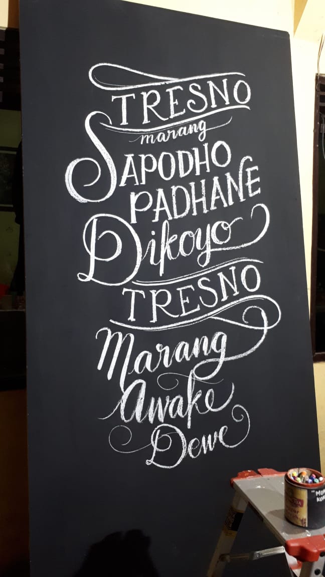 Kasihilah sesamamu manusia seperti engkau mengasihi dirimu sendiri — by. <a href="/chalkboardjogja/">IG : Chalkboardjogja</a>