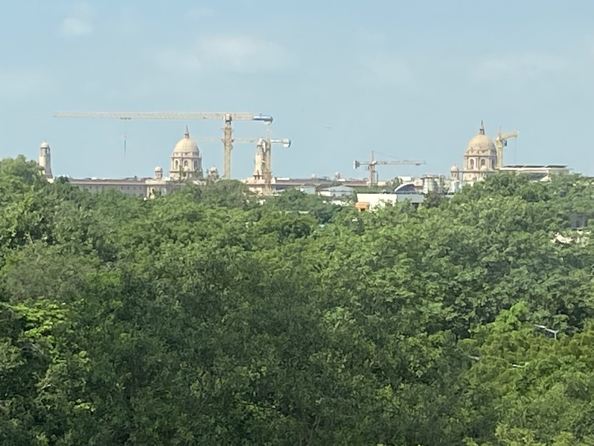 Depressing to look out of one’s window on a glorious Sunday afternoon &amp; seeing the ghastly “Central Vista” cranes destroying years of history in the heart of Delhi.