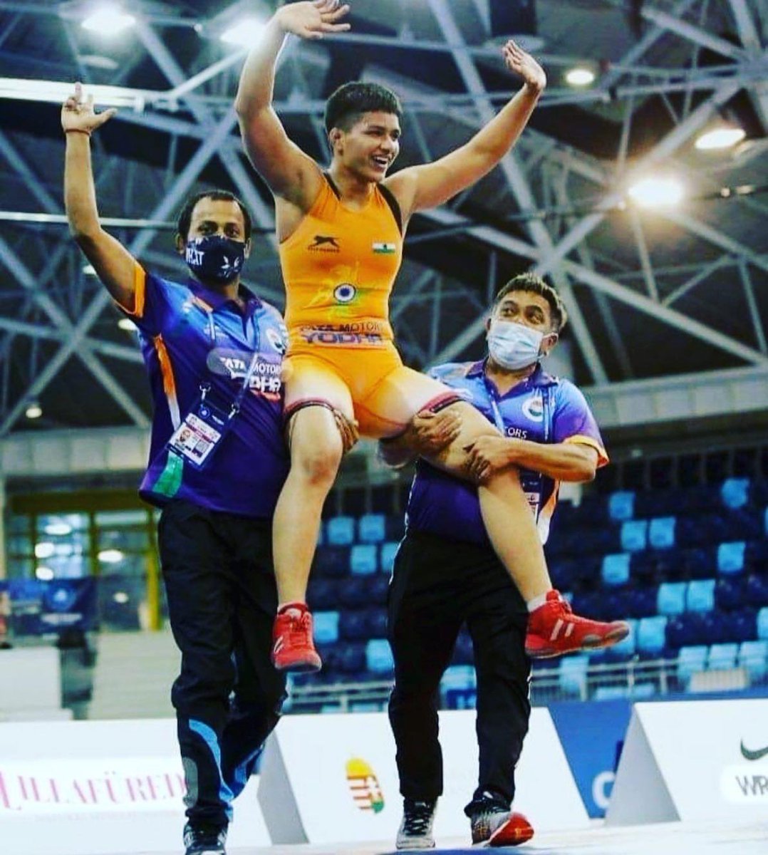 Mohd_Anas__7887's tweet image. Congratulations #priyamalik wins Gold Medal in 73kg Wrestling! 🥇🤼‍♀️

India 🇮🇳 is so proud of you 

#india #tokyo2020