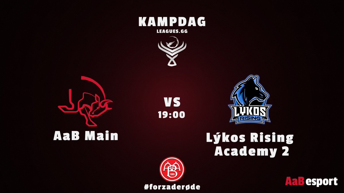 AaBesport's tweet image. [#LOL]

KAMPDAG!

Sjette kamp i sæsonen for mainholdet sparkes i gang i aften! 🔴⚪

Kom og se med, når @MutraLOL og @Fafner_lol caster kampen!

📢 @Leagues_GG 

Main i CSDK: 
⏰19:00 🆚 @LykosRising Academy 2
📺twitch.tv/aabesport

#forzaderøde 
🅰️🅰️🅱️
