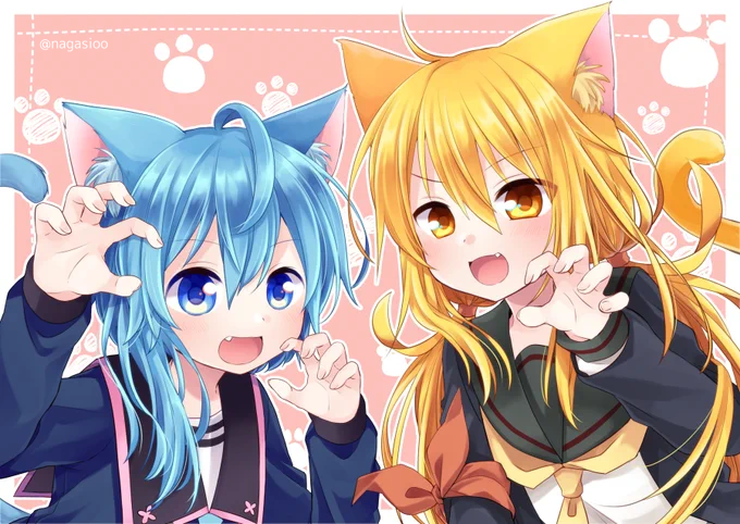 がおーなにゃんこ皐月水無月描かせていただきました!
リクエストありがとうございましたー!
https://t.co/BfYxjFSCSv #Skeb #Commission @skeb_jp 