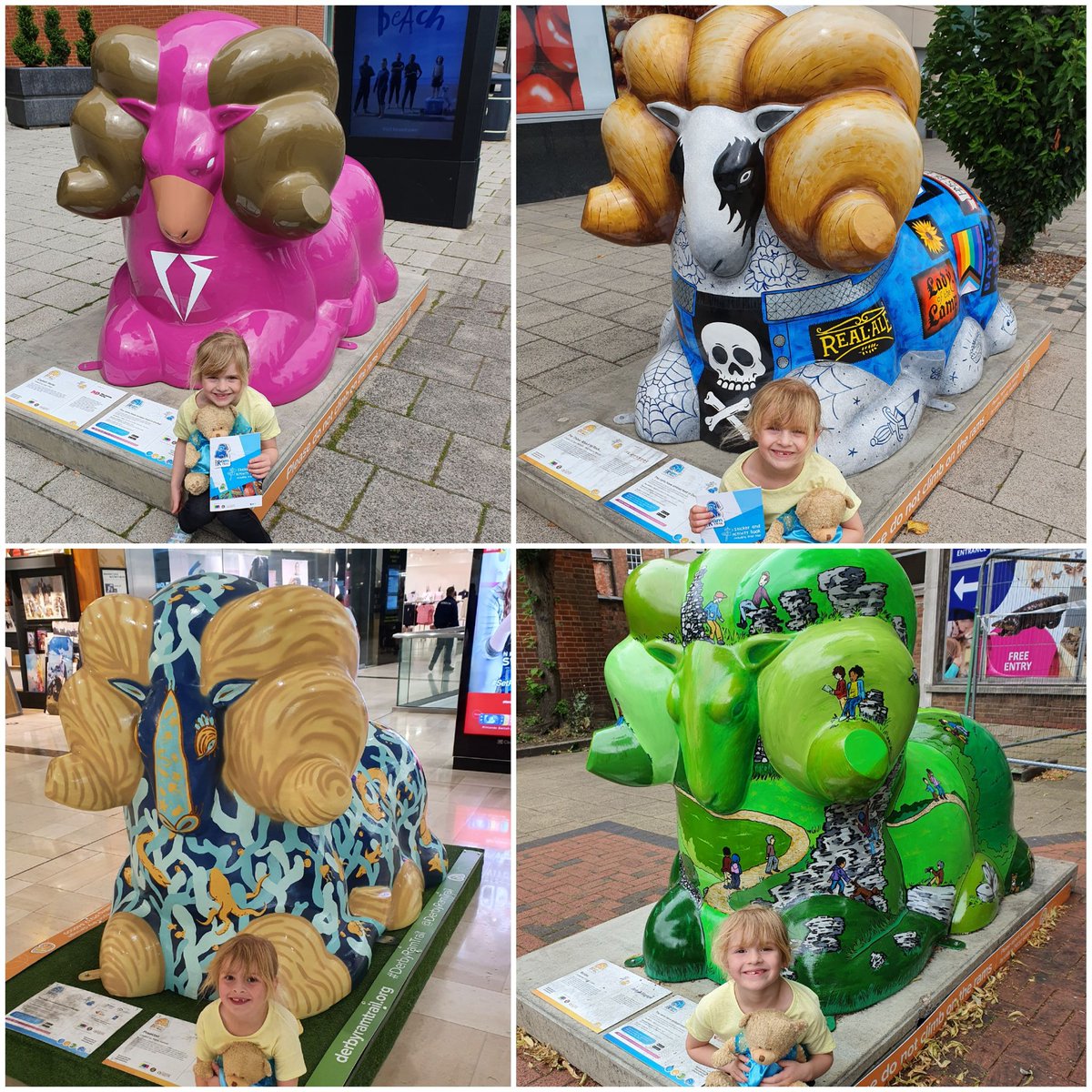 Lucy finished the Derby Ram Trail yesterday! She took Percy along to see all the Rams 🐏 Here are her favourites 😃 <a href="/sheltoninfants/">Shelton Infants</a> <a href="/SchoolBearsUK/">School Bears</a> <a href="/DerbyRamTrail/">Derby Ram Trail</a>