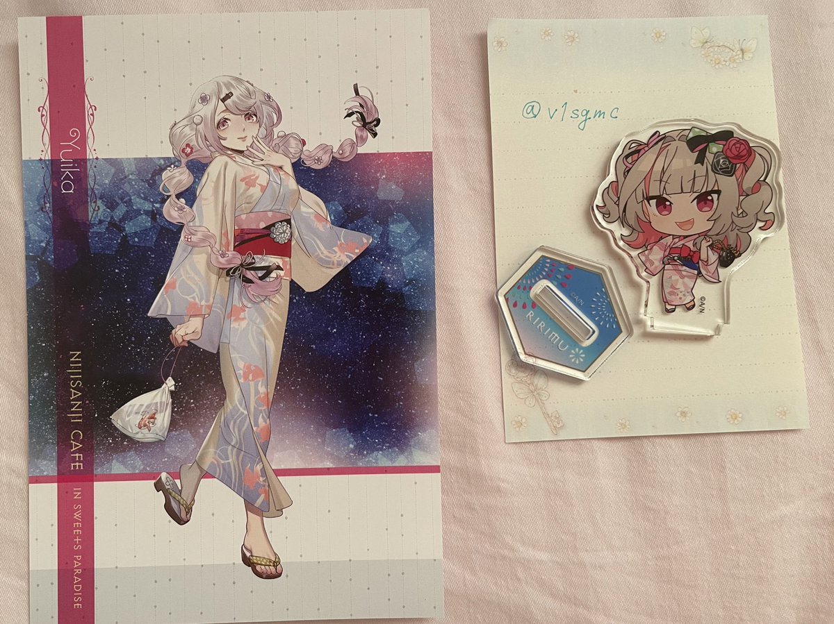 v1sgmc's tweet photo. 【郵送 交換】にじさんじ スイパラ
求：同種🌞
譲：アクスタ🍼、👻ポストカード https://t.co/3p4NwNLrnd