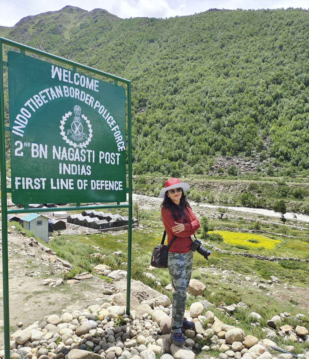 Standing at the last point of India where civilians are allowed. Beyond this point around 80 kms ahead we have border with Tibet whom china has occupied illegally.