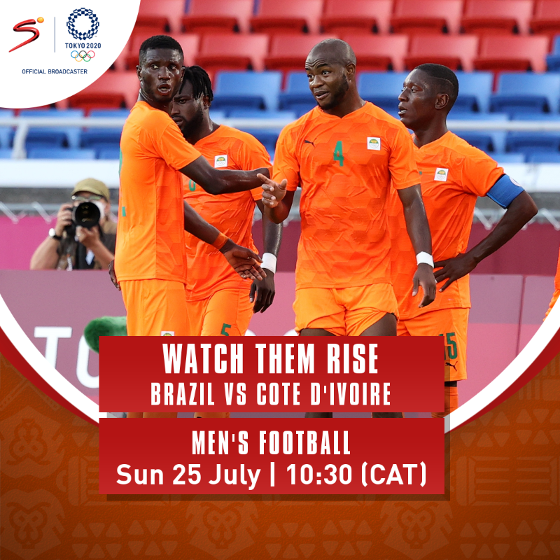 SuperSportTV's tweet photo. South Africa and Côte d'Ivoire both take to the football field in #Tokyo2020 this morning. 

🇿🇦 Live on Olympics 3
🇨🇮 Live on Olympics 8 (SA) | Olympics 4 (ROA)

📺 Stream live: https://t.co/0BMWdeEYT3