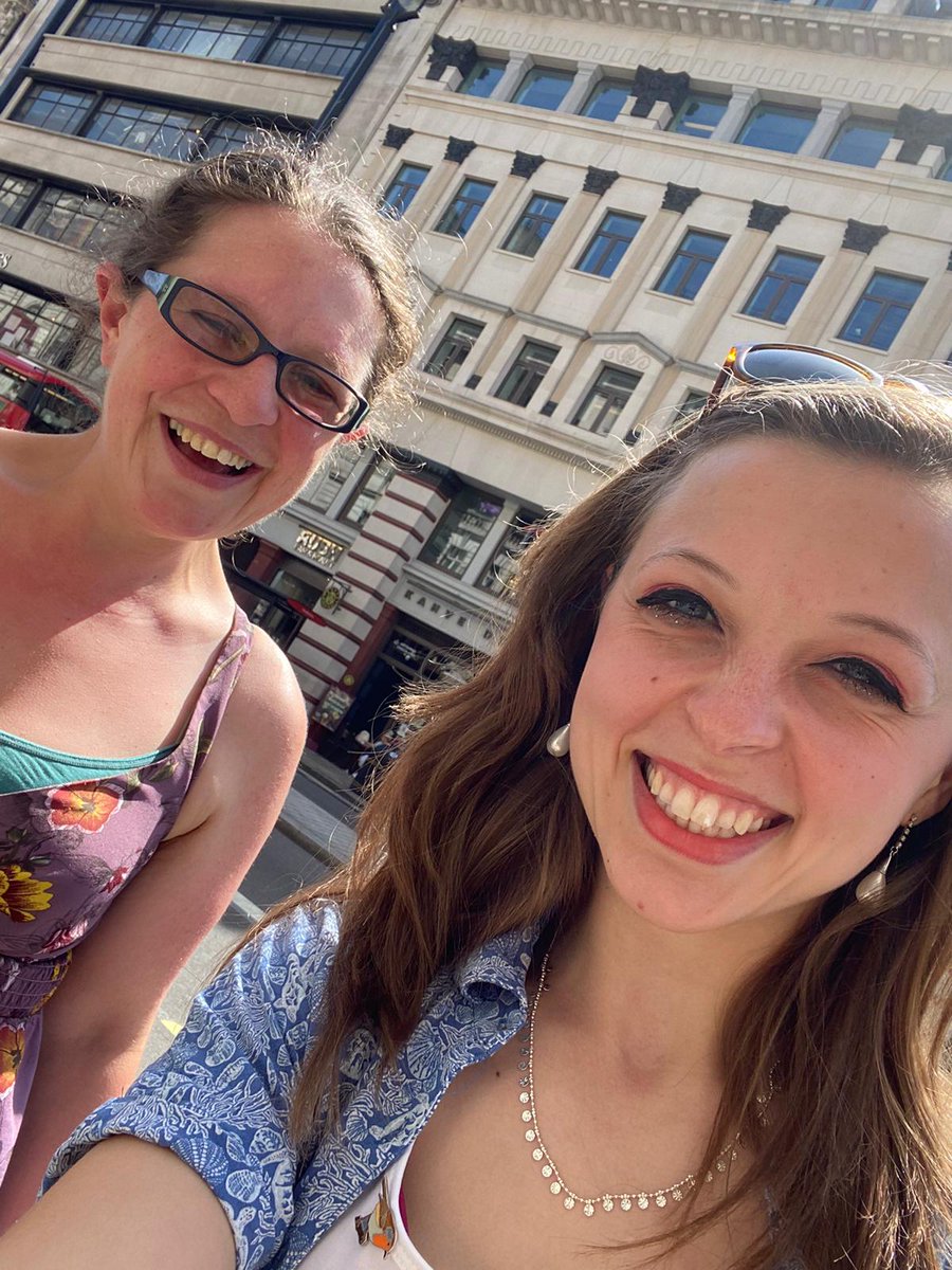 I finally got to catch up with my brilliant <a href="/SMAssoc/">Stage Mgt Association</a> buddy <a href="/charlotte_dukes/">Charlotte Dukes</a> for the frist time in real life. Now excited to hang out in <a href="/SmWellbeing/">SM Wellbeing</a> drop in, a little peer support in this stressful time, all theatrical types welcome ☕