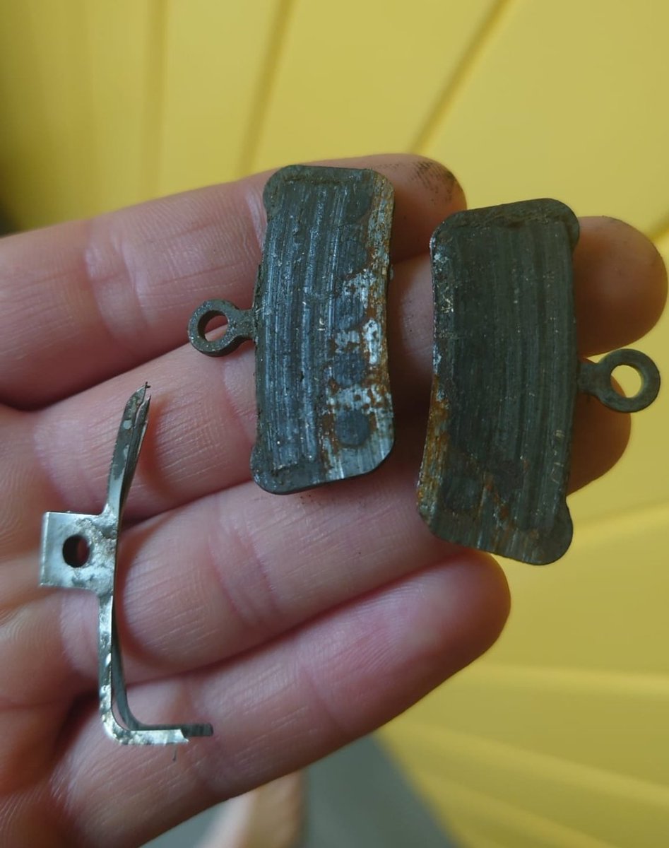 Had a gold service of my MTB at <a href="/Halfords_uk/">Halfords</a> rode my mtb after. Couldn't figure out why it was riding so badly so my friend looked at it. Pads so worn I'd even gone through the spring clip. I would of thought at very least this would have been checked. I knew it was a bad idea.