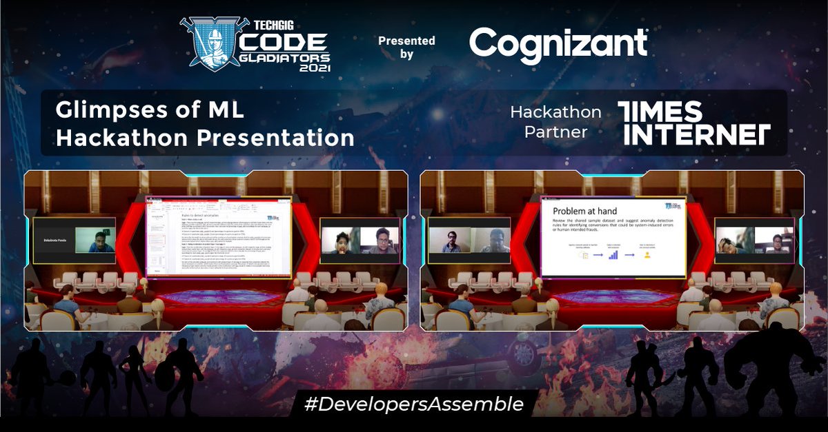 ETTechGig's tweet photo. A glimpse from Times Internet Machine Learning Hackathon presentations.
Catch all the excitement and action at https://t.co/PR5qypjTA6
All the best #coders.
#TechGig #CodeGladiators #CodeGladiators2021 #DevelopersAssemble #TechCommunity
@Cognizant https://t.co/IEH2FGZscz