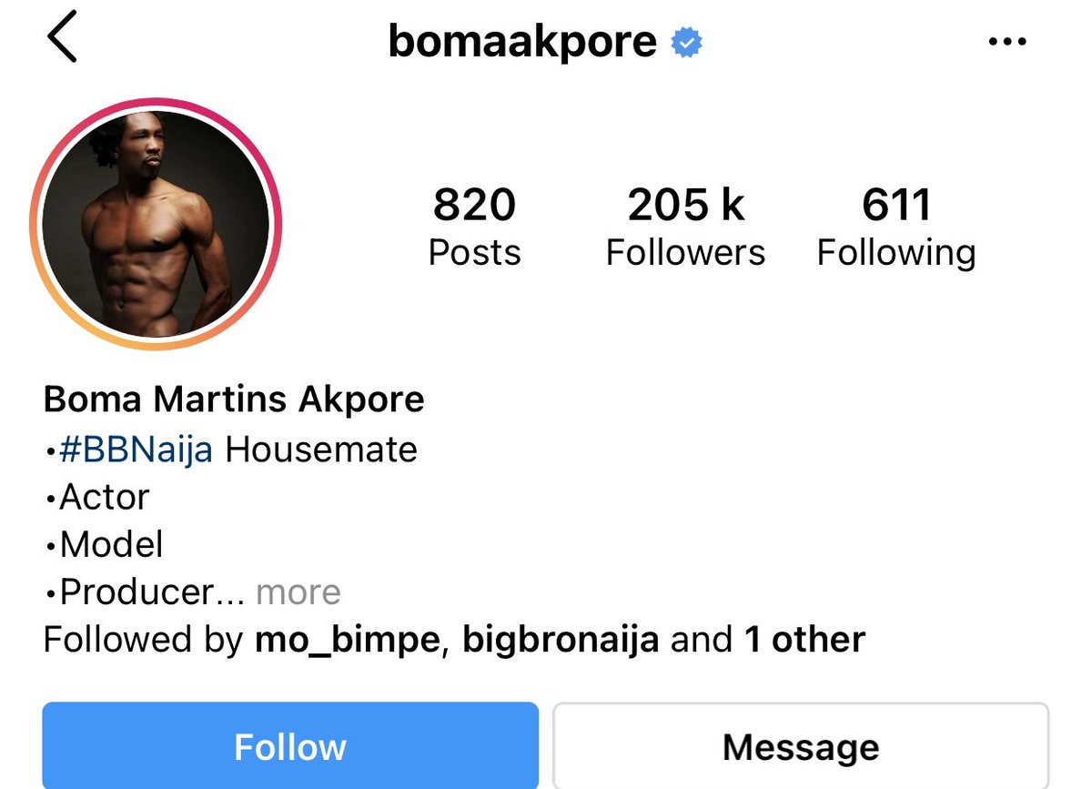 Thank you for 205k #TeamBoma #BBNaija #ShineYaEye #Boma