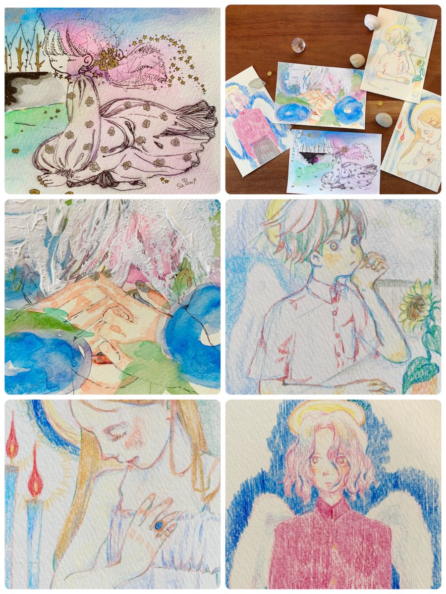 色鉛筆、ミリペン、ボールペン、アクリル絵の具、水彩絵具を使ってドローイングしました🎪
色鉛筆の色が目に優しくて
使うのが楽しかった🕯⏱🕊
色鉛筆は今後もやりたいな🪐
#drawing
#illustration
#ドローイング