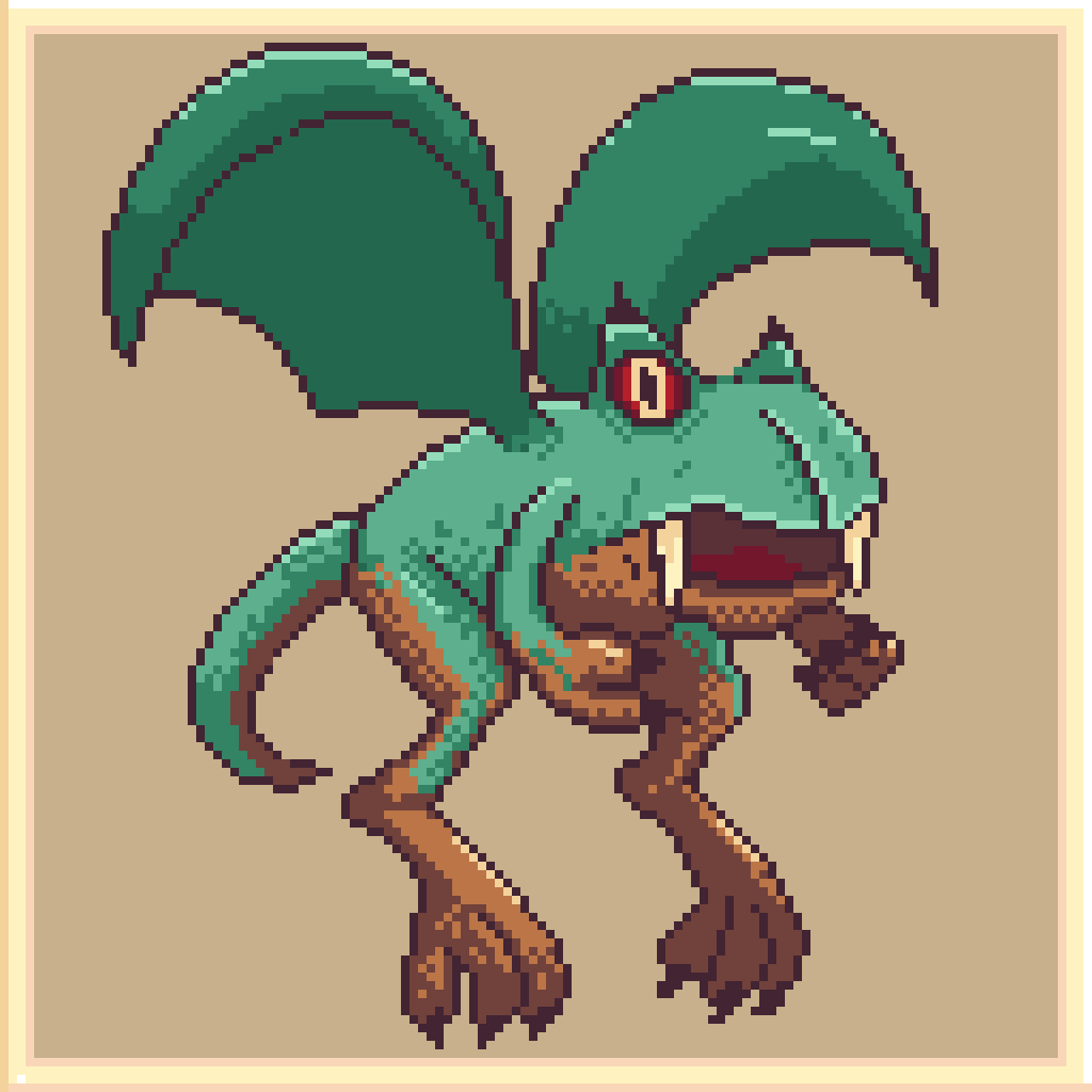 nvrnfjr's tweet photo. @Pixel_Dailies #RandomCreature
1+5+3
Fierce Amphibian (with) Wings
so.. Flying CatFrog? https://t.co/Rn6aOMBPTZ
