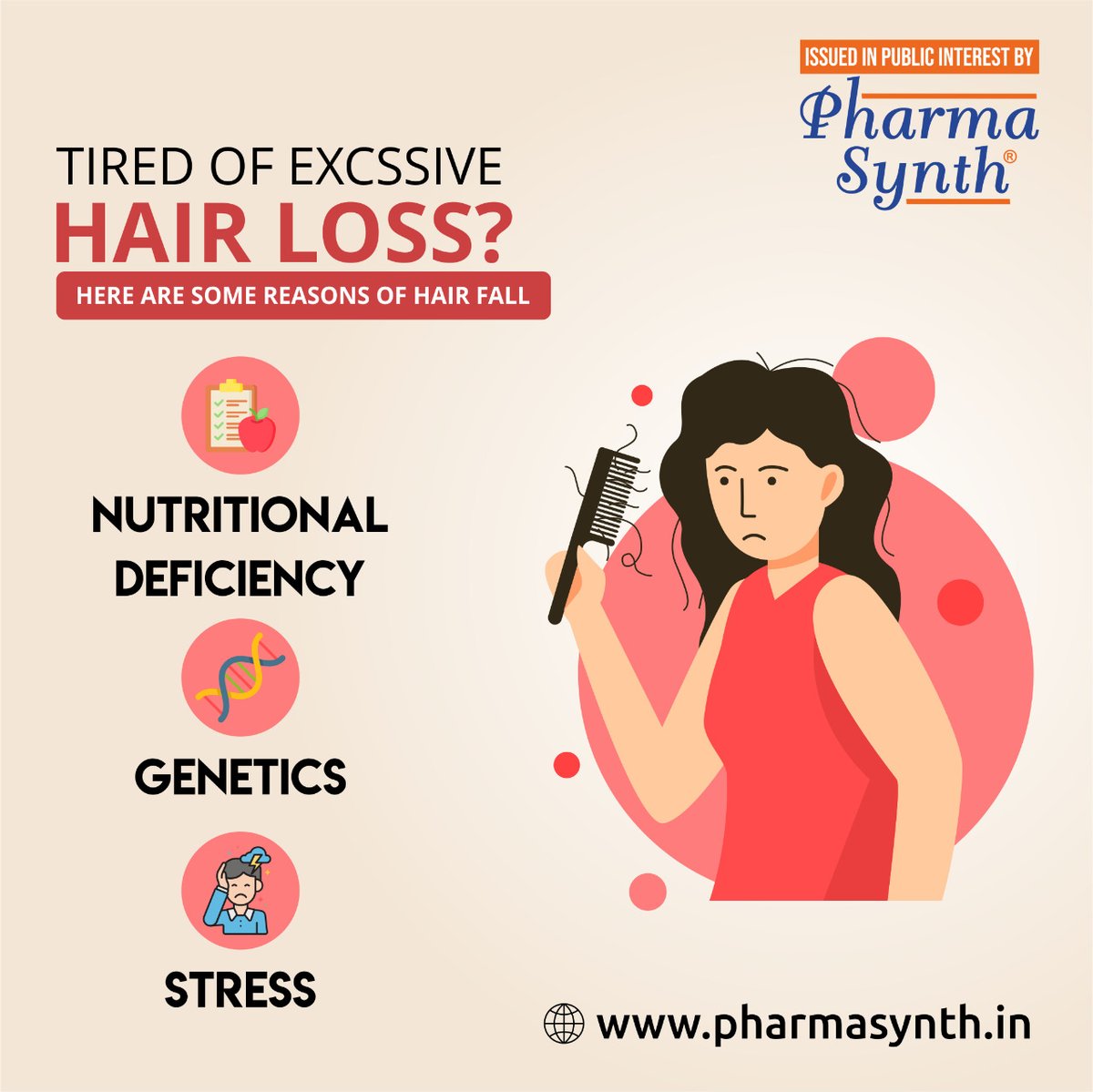 pharma_synth's tweet photo. The most common cause of hair loss is a hereditary condition that happens with aging.
https://t.co/9kMn8Q5ZfN
#healthylifestyle #healthyfood #healthyliving #healthyeating #healthcare #PharmaSynth #healthydiet #healthiswealth #healthtips #hairloss #genetics #stress https://t.co/D2Mp4RTq5t