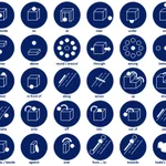 オリンピック風のピクトグラム!前置詞がわかりやすく表現されている!