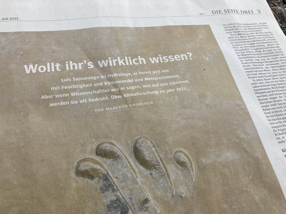 AngelaUlrichrbb's tweet photo. BITTE. LEST. DIESEN. TEXT. 🙏🏼 @SZ Warum #Hydrologen wie Luis Samaniego vom Leipziger #Helmholtz-Zentrum für Umweltforschung @UFZ_de gehört werden MÜSSEN #Hochwasserkatastrophe #Klimawandel #Klimaschutz @MarleneKnbloch https://t.co/4RtUF8MYsB