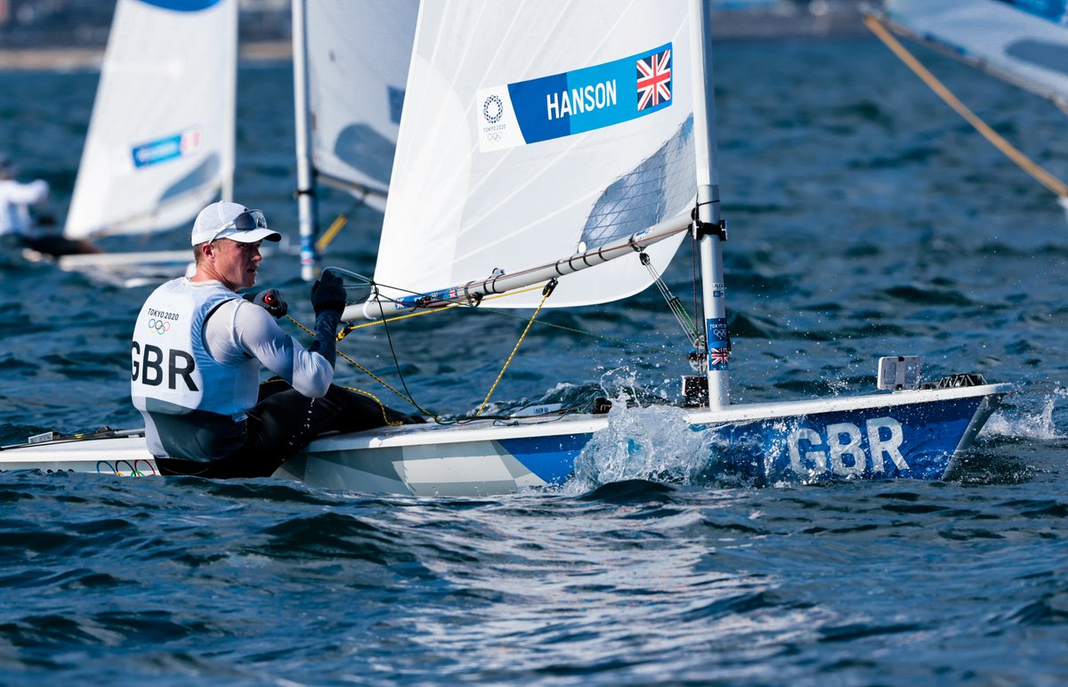 BritishSailing's tweet photo. The day's racing is done as the @IntLaserClass are sent back ashore due to light and shifty winds

@Elliot_Hanson's 5th in race one is where he now sits on the leaderboard

@emma_wilson961 is 4th overall after a 5-2-(6) day 👍 

#TeamGB #Tokyo2020 #Olympics https://t.co/OHzOHR7kxx