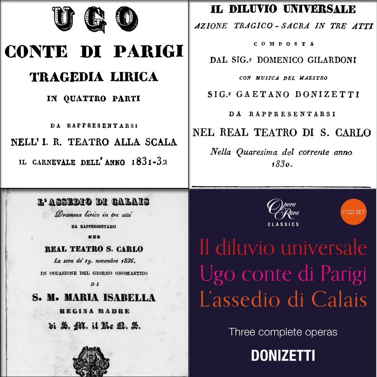 OperaRara's tweet photo. Our new release is a limited edition of 3 rare operas by Donizetti. Remastered to the best audio quality & featuring an essay by Donizetti specialist Roger Parker, these recordings, unavailable for over a decade, will delight collectors.
#OperaRaraRecords #Donizetti https://t.co/Cji8aqr9Tl