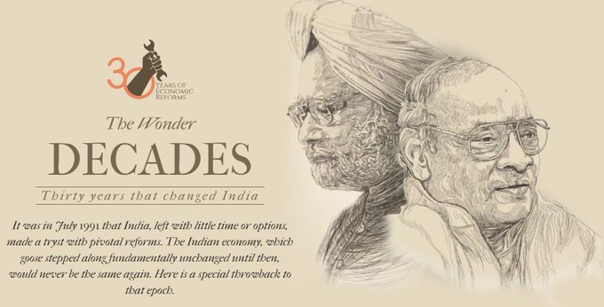 moneycontrolcom's tweet image. #30YearsOfReforms ⚡️

3 decades ago, India made a tryst with pivotal reforms. Our special page is a throwback to those epochal times of #EconomicReforms! 

Explore 🔥 moneycontrol.com/news/30-years-… | #1991Reforms #Economy