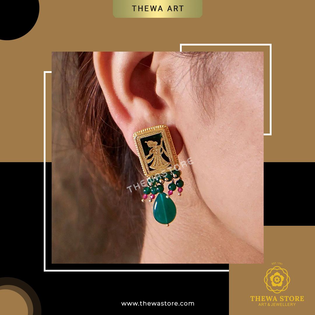 thewastore's tweet photo. If you are an art lover, our Meenakshi emerald-colored earrings will grab a piece of your heart. 

Adorn with this gracious Thewa artwork for your next event. 
https://t.co/f1vtM5RS2D

Call or WhatsApp us for details about the product on 95371-92093
#thewastore #originalthewa https://t.co/xmVIeUERUx