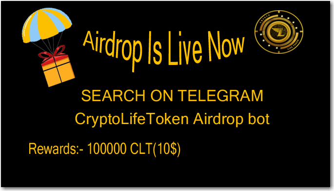 CryptoLifeTokn's tweet photo. Airdrop is live now 
Airdrop is Live 
#BinanceSmartChain #BSC #Binance #ElonMusk #cryptocurrencies #Solana #Bitcoin #bitcoinnews #Crypto  #AirdropCrypto #Airdropinspector #AirdropDetective #AirdropFather https://t.co/7SrQlP9w9p
