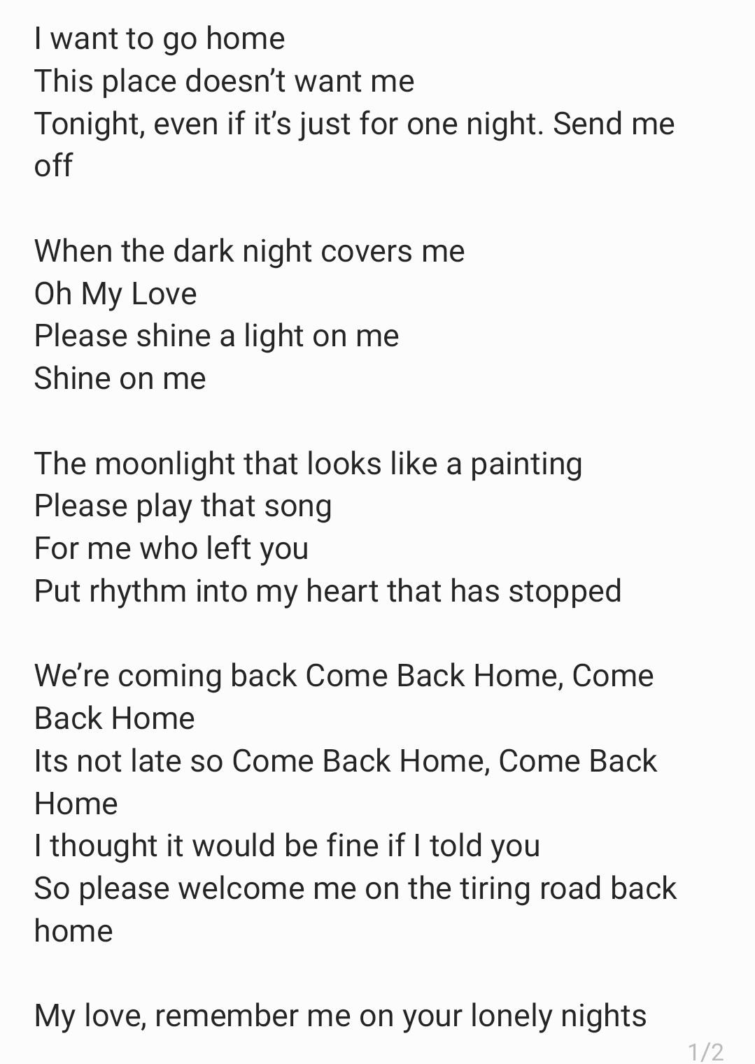 JANNABI trans on X: [TRANS] Jannabi - Come Back Home lyrics https