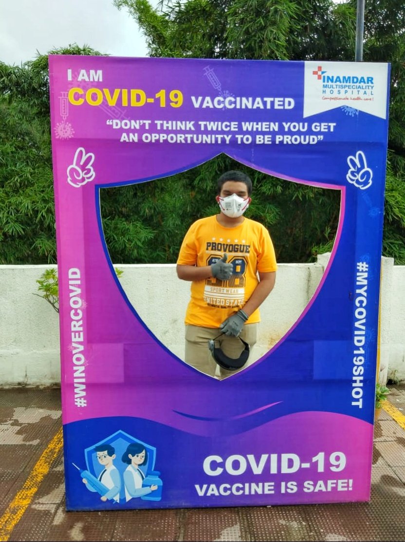 Got my second dose of #COVISHIELD today at Inamdar Hospital, Pune.. 

Thanks to all the staff there and special thanks to PM Shri @narendramodi ji for making the vaccine booking process so easy .Thanks to @adarpoonawalla for making such safe vaccines @Arogyasetu