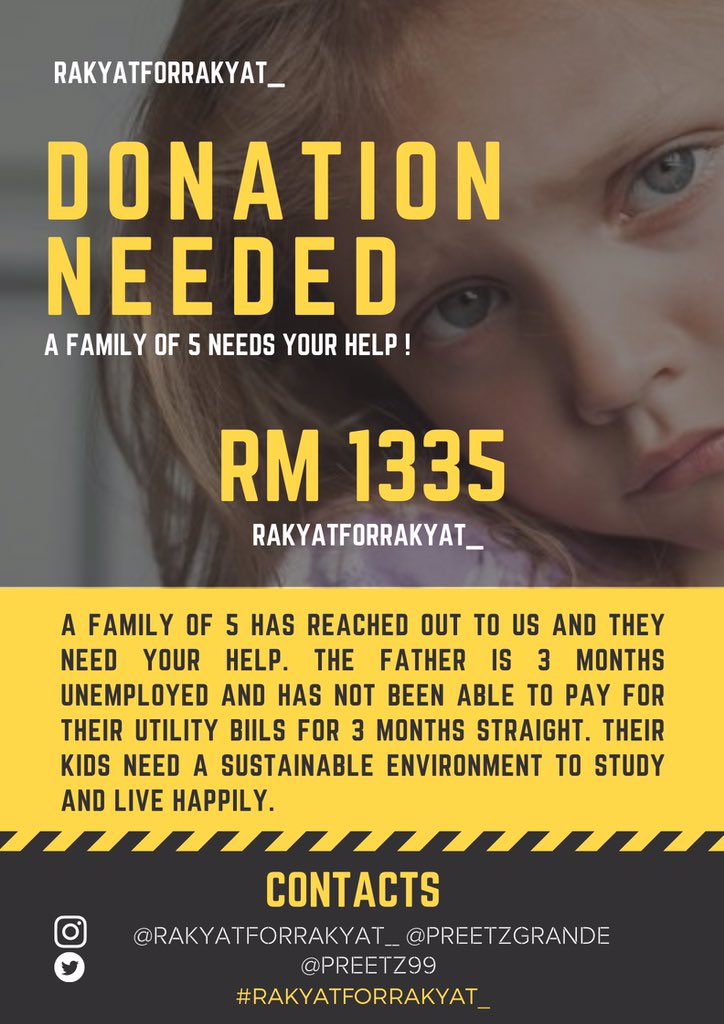 preetz99's tweet photo. RT PLEASE ! A family of five needs our help! An unemployed mother of three reached out to us and we are now looking forward for your humblest support ! Please DM to donate and share it around . Thank you so much 🤍 #benderaputih https://t.co/glUFOun8QV