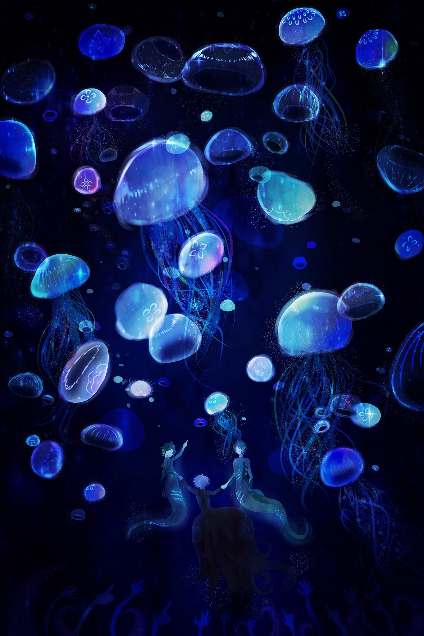 تويتر 海月 多忙 على تويتر 僕にとっての深海の道標 タップ推奨 画面を明るくして見ると微ホラー注意 Twstファンアート T Co Nb60edgajn