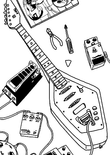 ファズとギターの描き直しと、大きさ調整。 