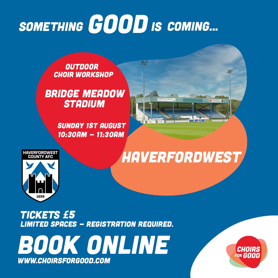 WyndhamWilIams's tweet image. This time next week we'll be SINGING in the stands of the Bridge Meadow Stadium with Tom Dyer from Pure West Radio 🎶 🔊 

Join us on Sunday, August 1st at 10.30 am 
Sign up here 👇
buff.ly/3wYr3iz