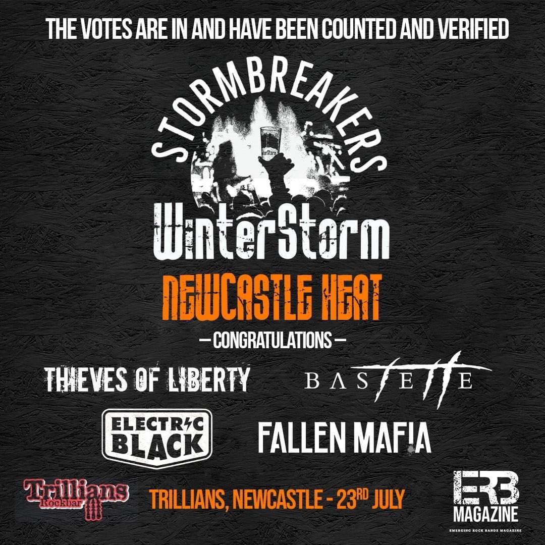 <a href="/WildFireFestUK/">WILDFIRE</a> <a href="/WinterStormXVI/">WinterStorm</a> <a href="/erb_radio/">ERB Radio - This account has been archived</a> A cracking night all round! All the bands played strong sets and will have won new fans - congrats to <a href="/badactressband/">Bad Actress</a> who won a very right heat and will play in the Grand Final on 28th at <a href="/Dreadnoughtrock/">DreadnoughtRock</a> and will join <a href="/FallenMafia/">Fallen Mafia</a> who won the Newcastle heat at <a href="/TrilliansRock/">Trillians Rock Bar</a>!