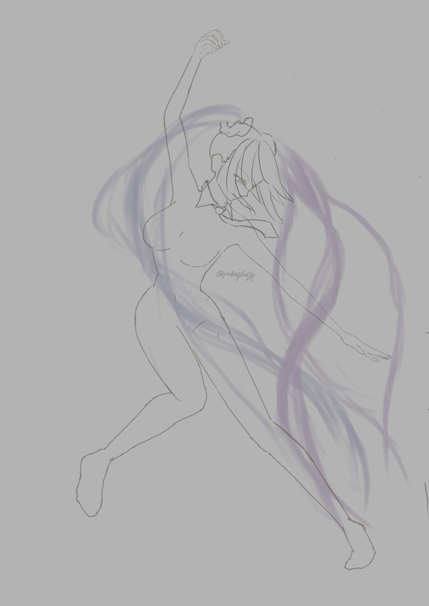 ゆーちゃんパパ お絵描き勉強中 うん やっぱり躍動感ってムズかしい そして四肢太さ統一感とお胸揺り戻し感直さなきゃーと思いつつ大半は隠れるというジレンマ御査収下さい W 初音ミク イラスト 夏の創作クラスタフォロー祭り 社会人絵師