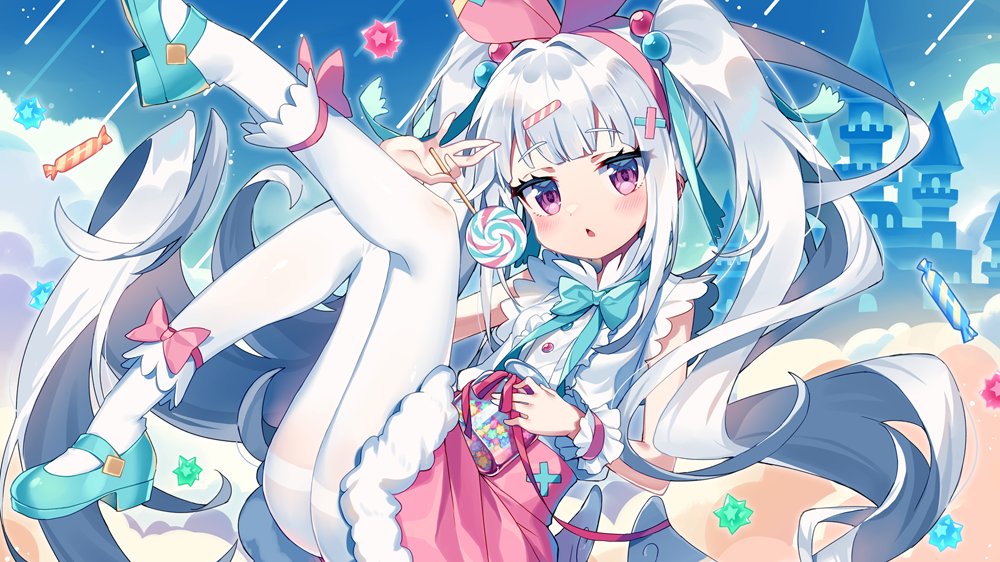 「【告知】Arcaea収録楽曲「Small Cloud Sugar Candy」の」|和菓子のイラスト