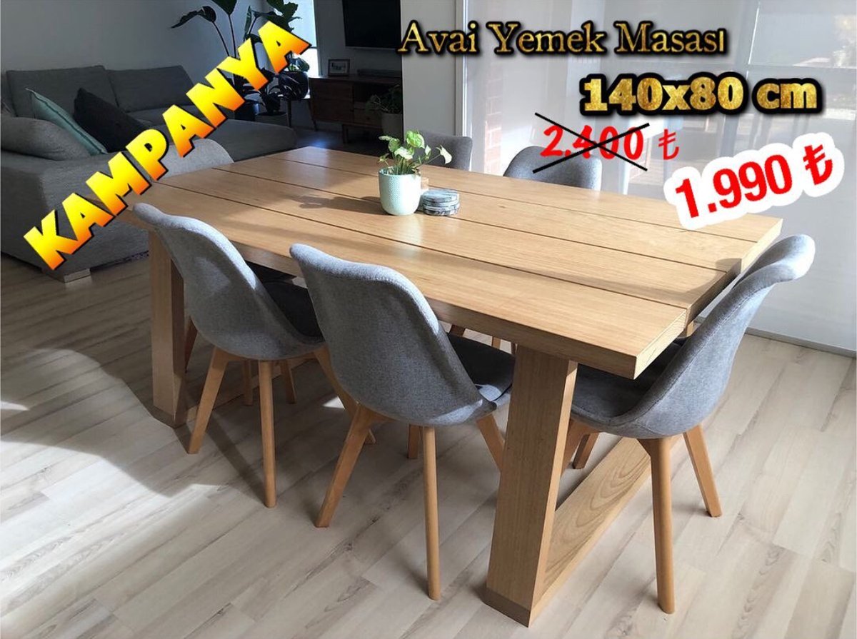 Doğal Masif Ahşap Yemek Masası...
WoodyClass farkıyla!

#SonDakika #Tokyo2020