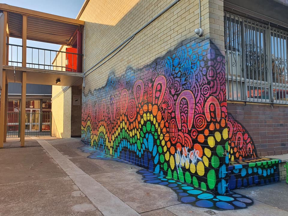 Day 4 of 8 days of Allan McKenzie Art Murals. What do you want in a mural? One of the biggest parts of creating a mural is the priming and prepping of the wall. My murals are 100% going to last a lifetime people. Email: allanmckenzie@live.com.au #aboriginalart #muals #art #NAIDOC