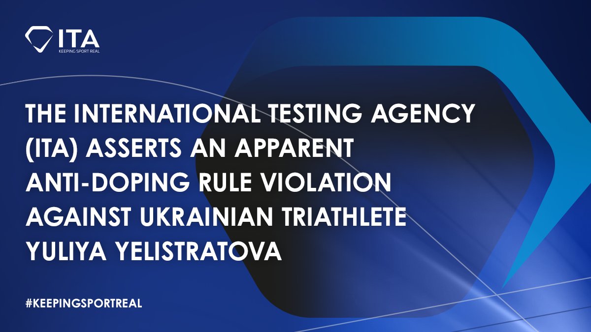 IntTestAgency's tweet photo. The ITA reports that a sample collected from Yuliya Yelistratova, a triathlete from Ukraine, has returned an Adverse Analytical Finding for recombinant Erythropoietin (EPO).

➡️ https://t.co/aW3HLZjbCv

#KeepingSportReal https://t.co/pHpXCH18Za