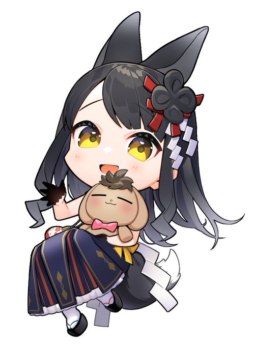 コラボする子の提供イラストが
みんな(?)SDだったので
並べたくなって描きました❗
#月深神社絵馬 