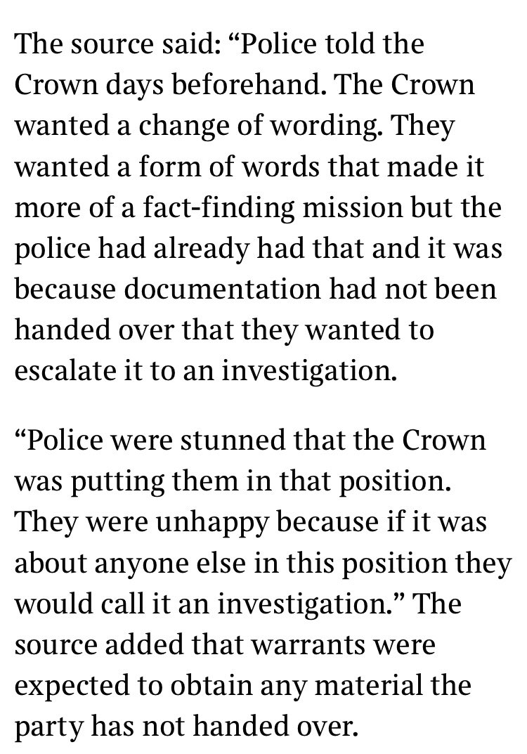 Extraordinary, yet unsurprising, revelations in Sunday Times.

Crown Office accused of pressuring Police Scotland over £600k SNP fraud probe.

Was attempt to downgrade investigation to protect Murrell-Sturgeon?

Secrecy, unaccountability, cronyism rampant in SNP Scotland