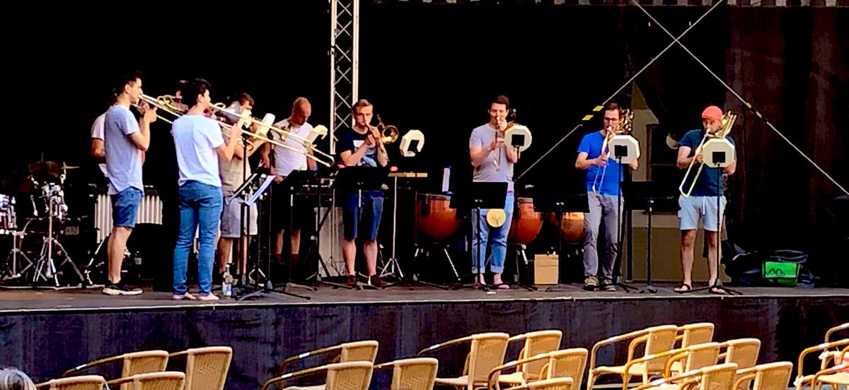 TromboneUnit's tweet photo. Season 2020/21 ✅

After a long wait for concerts we had quite intense 6 weeks since the beginning of June with concerts in #Kaufbeuren, #Graz, #Regensburg and #Neuss - indescribable #concert venues, enthusiastic audience and great spirit on stage.
Now it’s really time for 🏖!
CU https://t.co/0oWUORQjtO