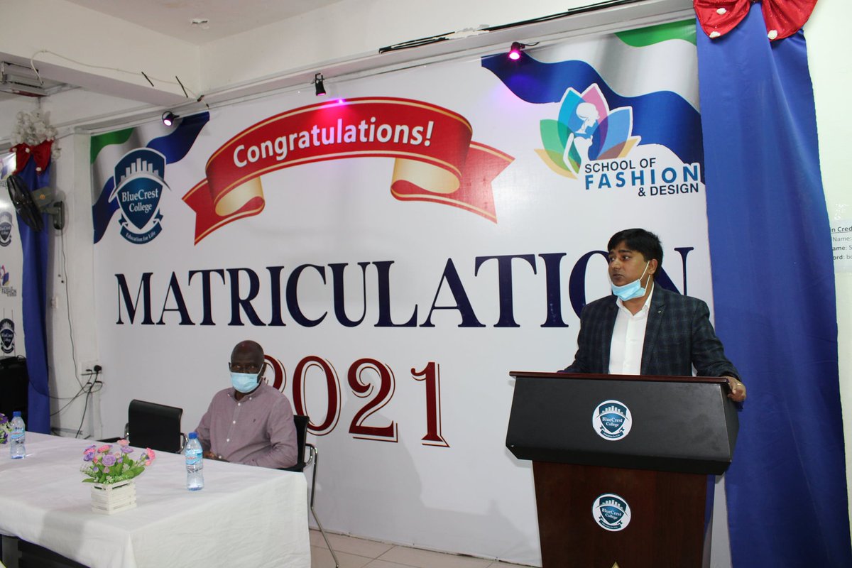 BlueCrestSL's tweet photo. Matriculation Ceremony-2021 is being conducted at BlueCrest College Campus, 77 Wilkinson Road, Freetown, Republic of Sierra Leone. https://t.co/MVzP5LzfbZ