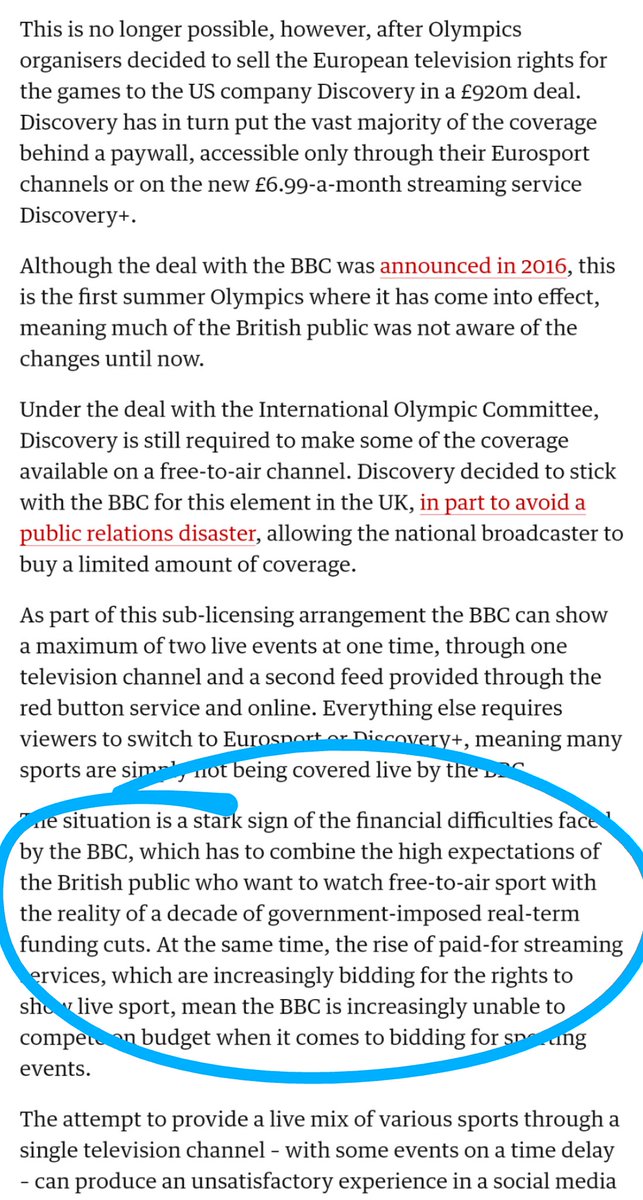 <a href="/TomHourigan/">Tom Hourigan</a> Absolutely.
Everyone whining on about <a href="/BBCSport/">BBC Sport</a> and it's rubbish #Olympics coverage.

Just read on.

The #IOC are pure greed. They aren't interested in the olympic movement being inspirational. It's all about dollar and slush funds.

The rights weren't even up for offer anyway!
