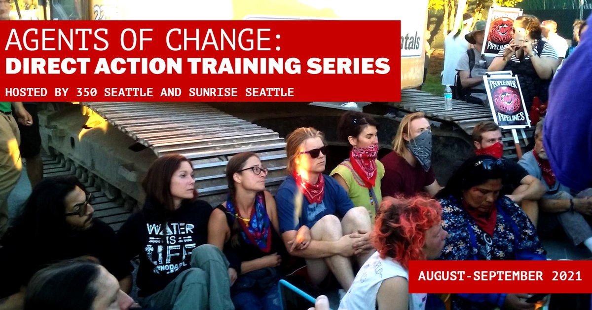 350_Seattle's tweet image. Are you interested in building community ready to protest and take direct action? RSVP for the kickoff event on August 2nd and the training series here:

350seattle.org/resistance-age…